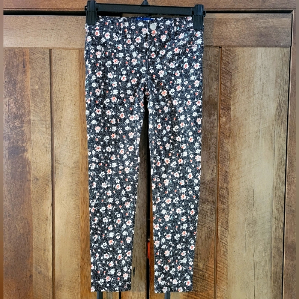 Flower Print Jeggings, Old Navy, size 7